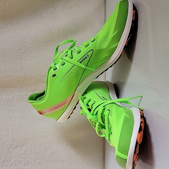 Men\'s Brooks Draft XC Running Shoes, Green/Red, Size 11, NWOB, Missing Spikes main image 6